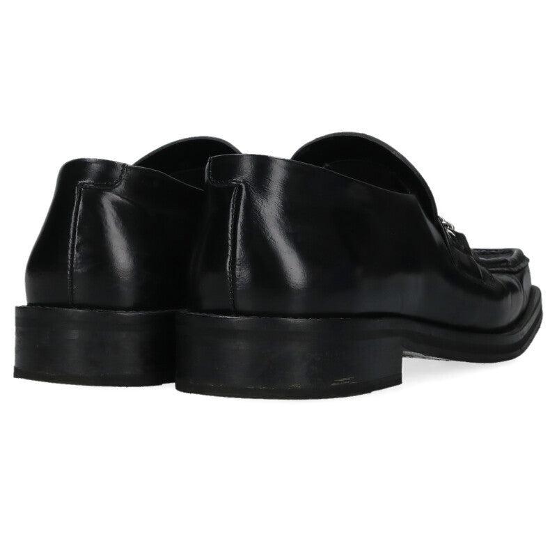 MARTIN ROSE SQUARE TOE LOAFER Chain Black/Silver Size 9.5