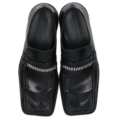 MARTIN ROSE SQUARE TOE LOAFER Chain Black/Silver Size 9.5