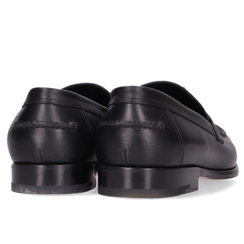 HERMES Destin Kelly Buckle Leather Moccasins Black Size 42A
