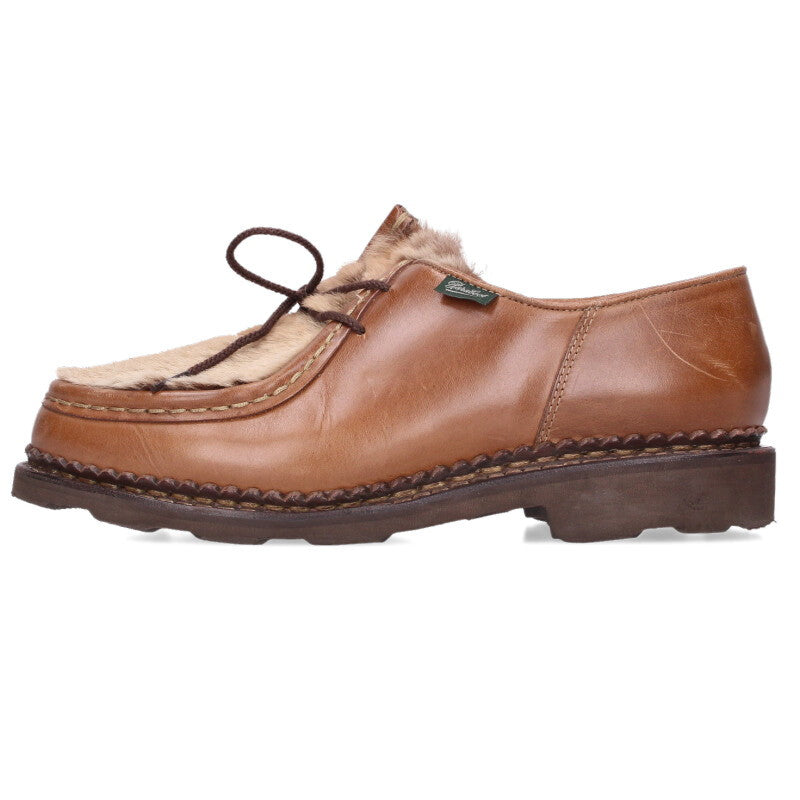 Paraboot MICHAEL LAPIN GRIFF Fur Tyrolean Shoes Brown Size 5