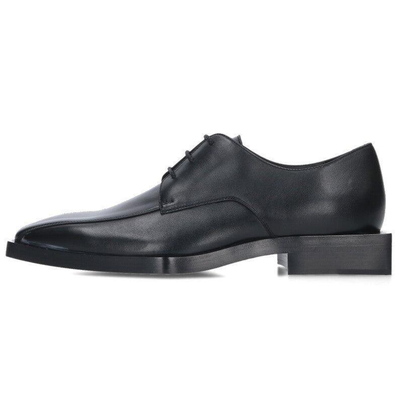 BALENCIAGA Square Toe Leather Shoes Black Size 6.5