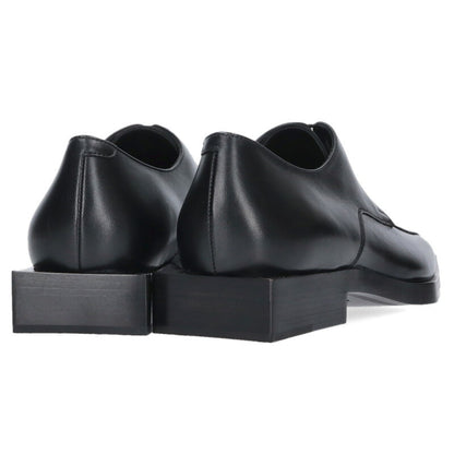BALENCIAGA Square Toe Leather Shoes Black Size 6.5