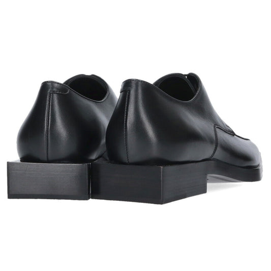 BALENCIAGA Square Toe Leather Shoes Black Size 6.5