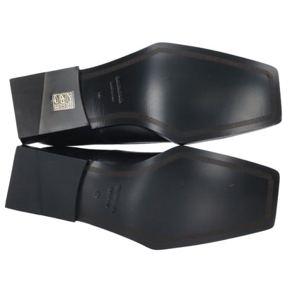 BALENCIAGA Square Toe Leather Shoes Black Size 6.5