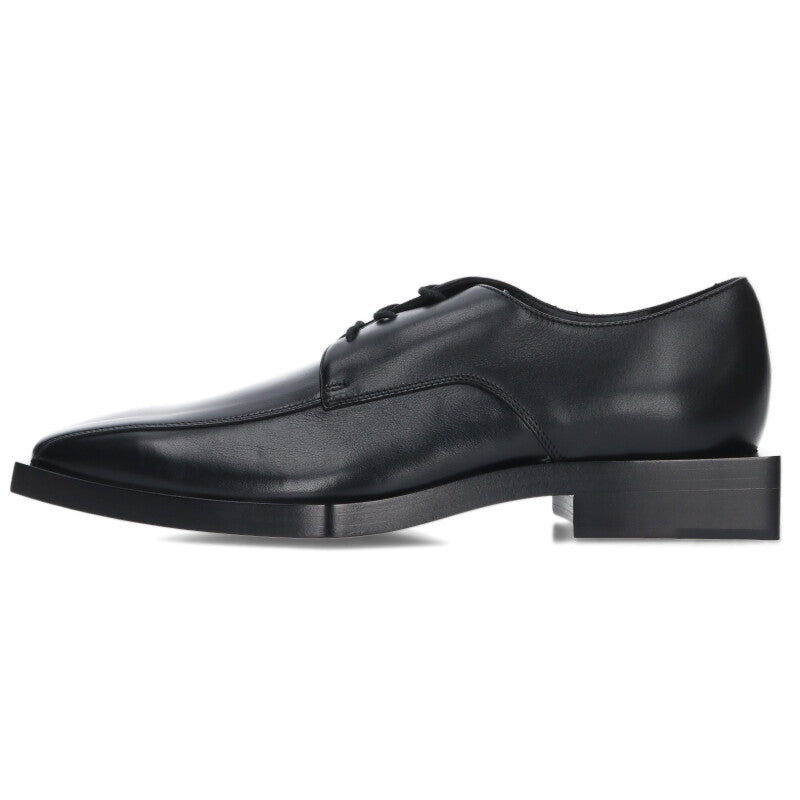 BALENCIAGA Square Toe Leather Shoes Black Size 6.5