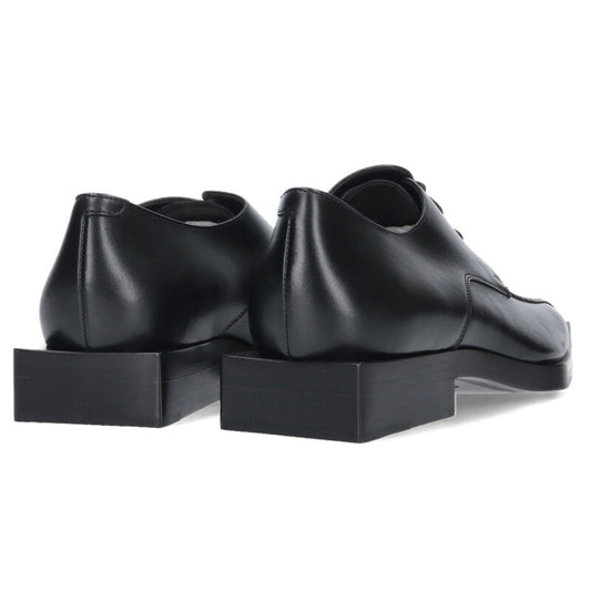 BALENCIAGA Square Toe Leather Shoes Black Size 6.5