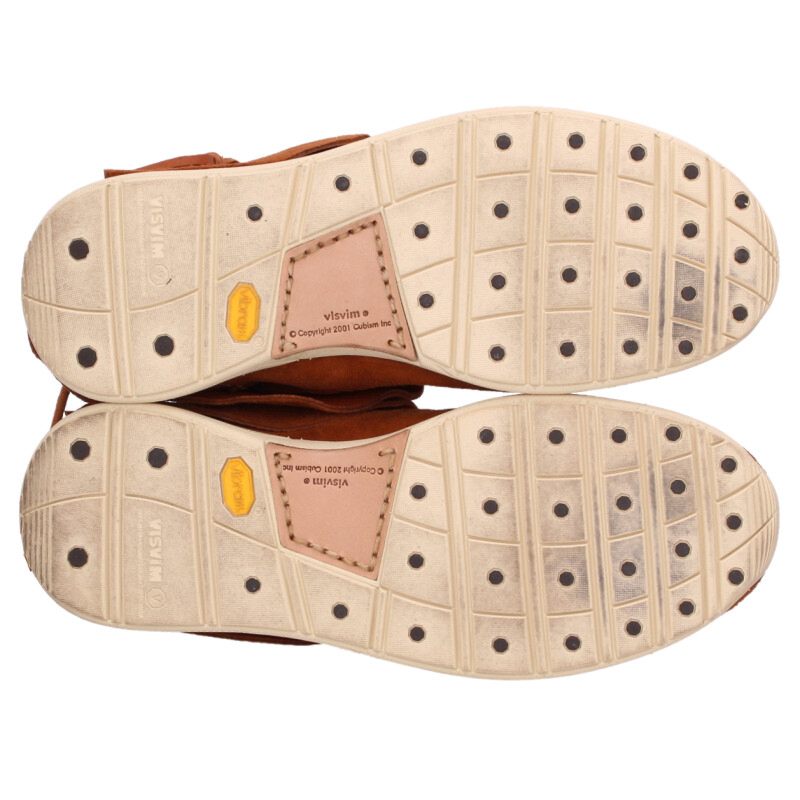 VISVIM 20AW FBT Lhamo Folk Suede Bead Moccasins Brown Size 9