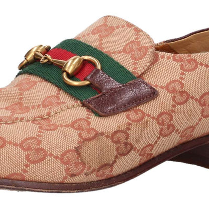 GUCCI Horsebit GG Babouche Loafers Beige/Brown Size 9