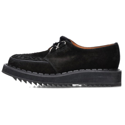 GeorgeCox Skipton Ripple Sole Suede Shoes Black Size 8