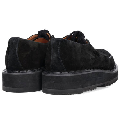 GeorgeCox Skipton Ripple Sole Suede Shoes Black Size 8
