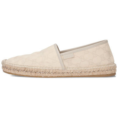 GUCCI GG Canvas Espadrille Shoes White Size 8