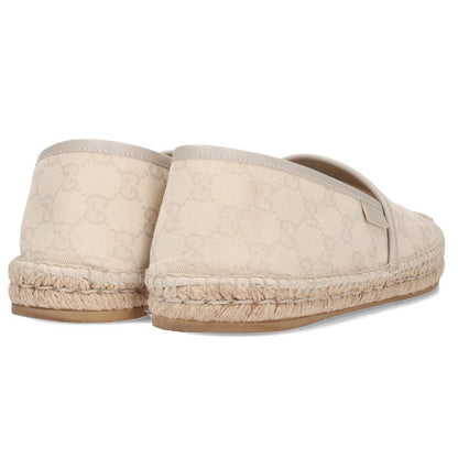 GUCCI GG Canvas Espadrille Shoes White Size 8