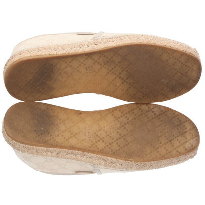 GUCCI GG Canvas Espadrille Shoes White Size 8