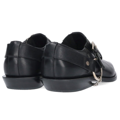 ANN DEMEULEMEESTER 26SS Cowboy Leather Shoes Black Size 7.5
