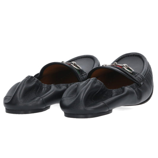 GUCCI 26SS Horsebit Flat Loafers Black Size 8