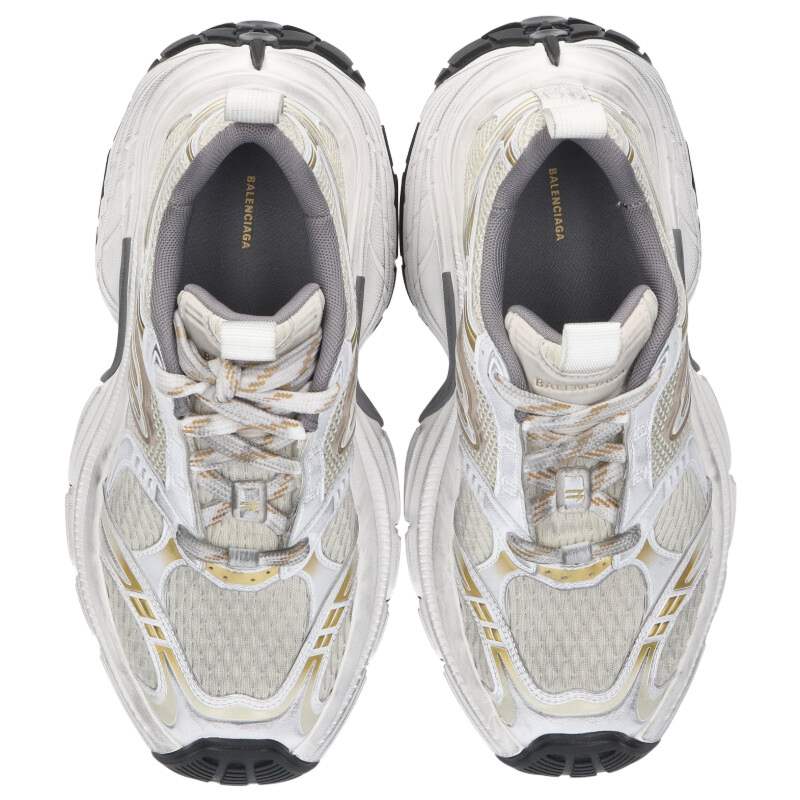 BALENCIAGA 6XL Sneakers White/Gold Size EU 39
