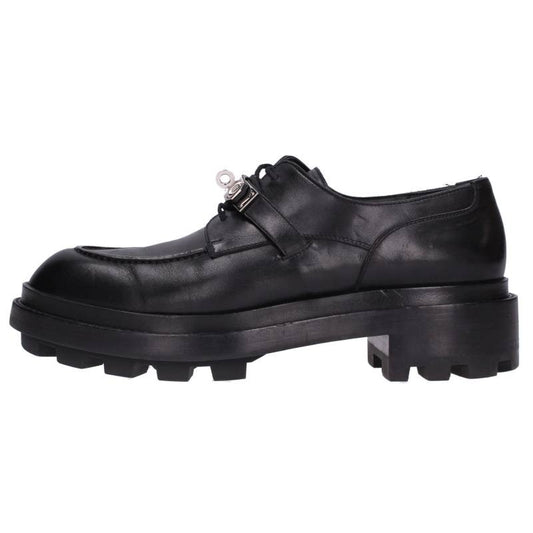HERMES Kelly Buckle Leather Shoes Black Size 9.5