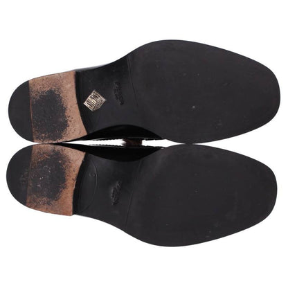 PRADA Fur Tassel Loafer Black/Brown Size 9