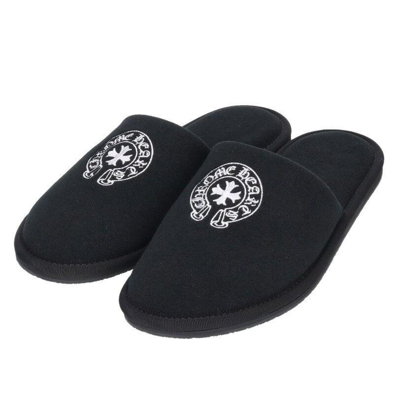 Chrome Hearts Hotel Horseshoe Slippers Black Size M