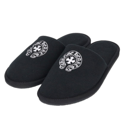 Chrome Hearts Hotel Horseshoe Slippers Black Size M