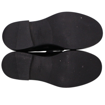 PRADA Chocolate Brushed Leather Loafers Black Size 7