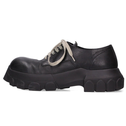 Rick Owens LACEUP BOZO TRACTOR Leather Shoes Black Size 8.5