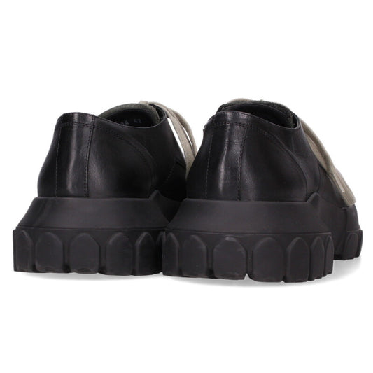 Rick Owens LACEUP BOZO TRACTOR Leather Shoes Black Size 8.5