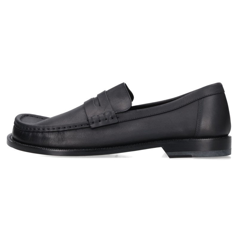 LOEWE Campo Leather Loafers Black Size 9.5