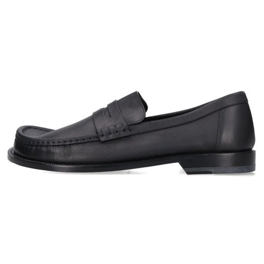 LOEWE Campo Leather Loafers Black Size 9.5