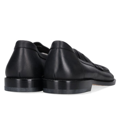 LOEWE Campo Leather Loafers Black Size 9.5