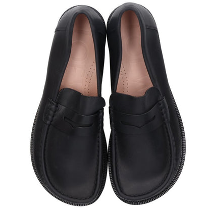 LOEWE Campo Leather Loafers Black Size 9.5