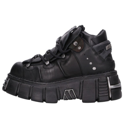 NEWROCK Platform Leather Shoes Black Size EU 43