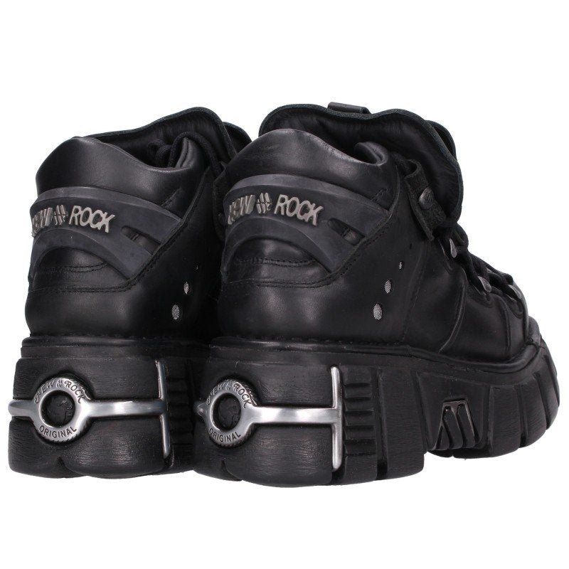 NEWROCK Platform Leather Shoes Black Size EU 43