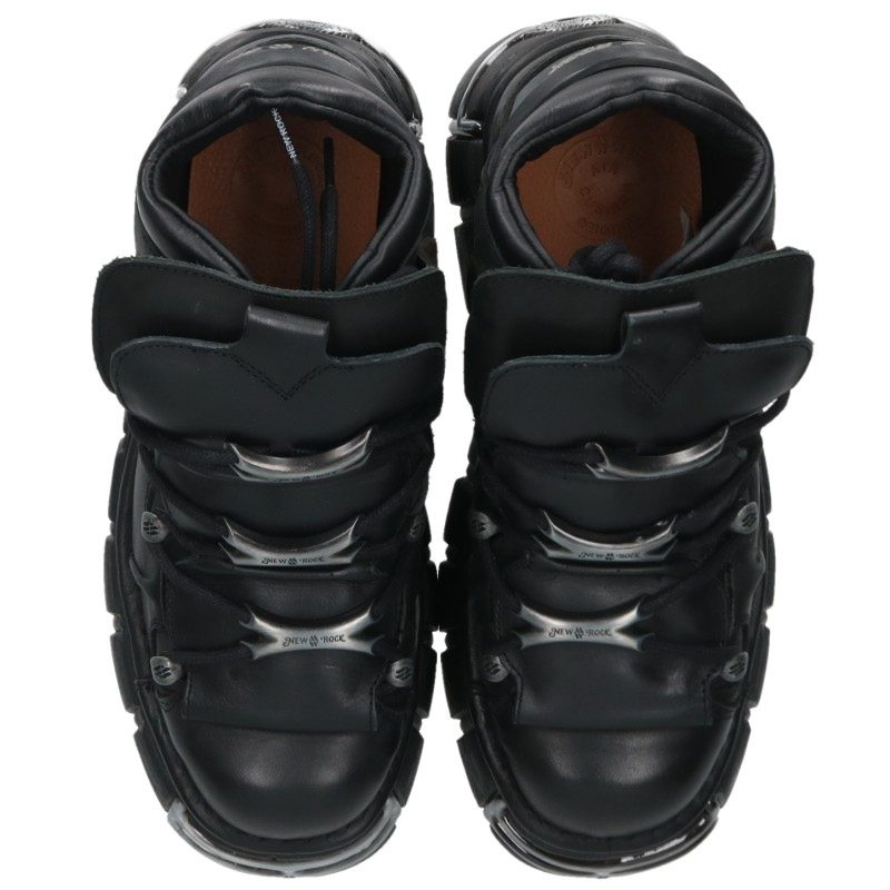 NEWROCK Platform Leather Shoes Black Size EU 43