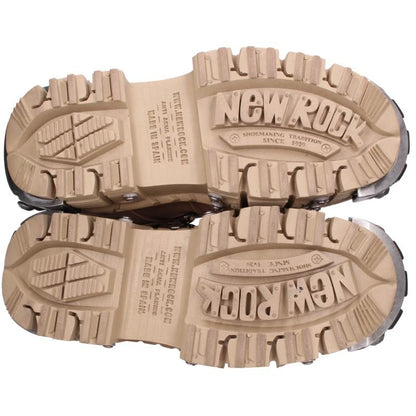 NEWROCK Platform Leather Shoes Beige Size EU 43