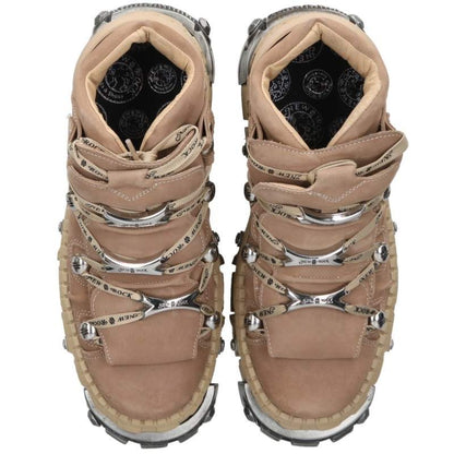 NEWROCK Platform Leather Shoes Beige Size EU 43