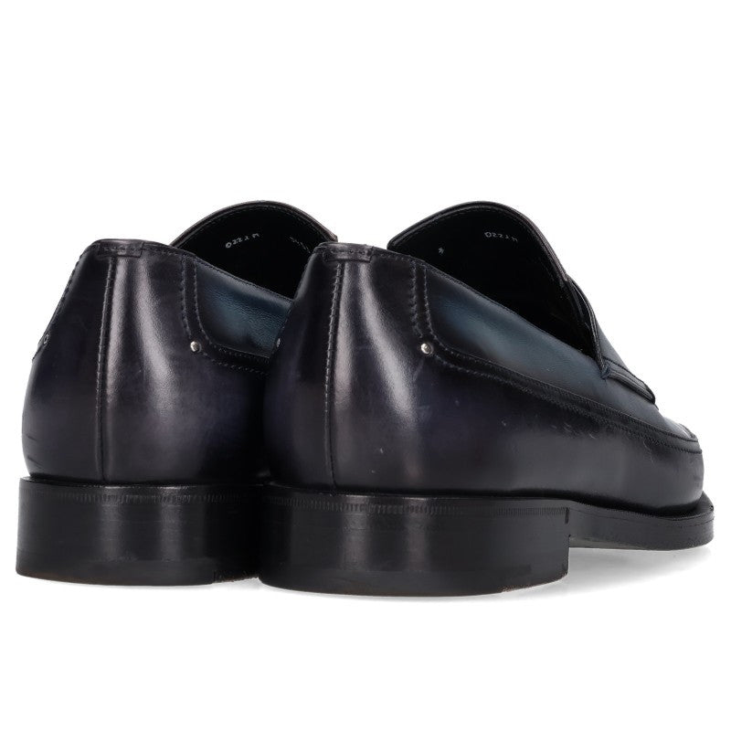 Berluti Andy Patina Leather Loafers Blue Size 7