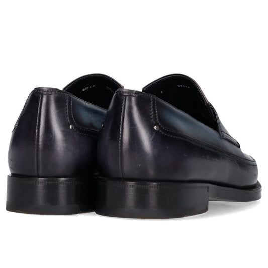 Berluti Andy Patina Leather Loafers Blue Size 7