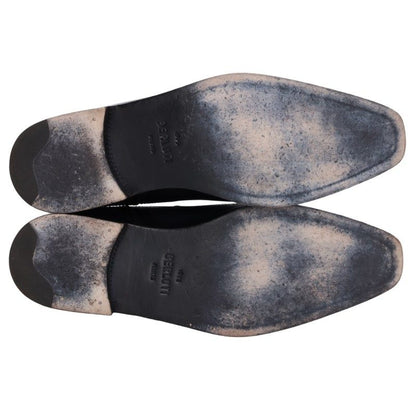 Berluti Andy Patina Leather Loafers Blue Size 7