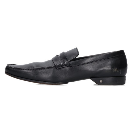 LOUISVUITTON Leather Loafers Black Size 9.5