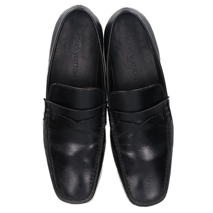 LOUISVUITTON Leather Loafers Black Size 9.5