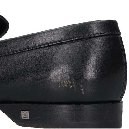 LOUISVUITTON Leather Loafers Black Size 9.5