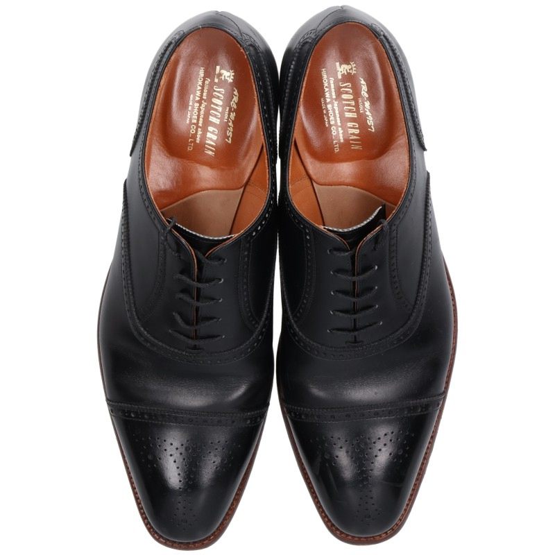 SCOTCHGRAIN Odessa II Semi-Brogue Oxfords Black Size 27