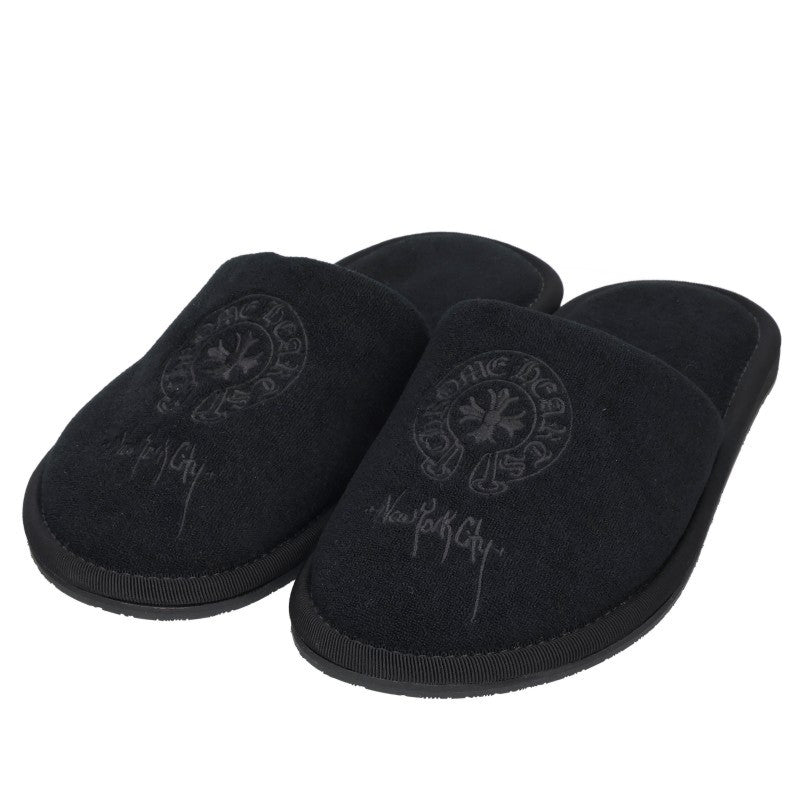 Chrome Hearts NYC Horseshoe Slippers Black Size S