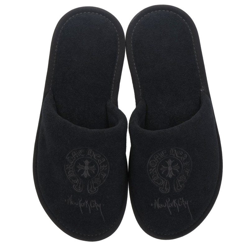 Chrome Hearts NYC Horseshoe Slippers Black Size S