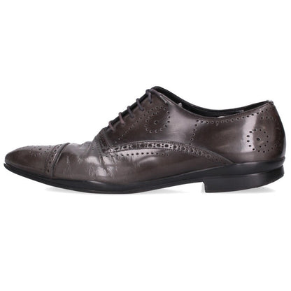 PRADA Pointed Toe Leather Shoes Brown Size 8