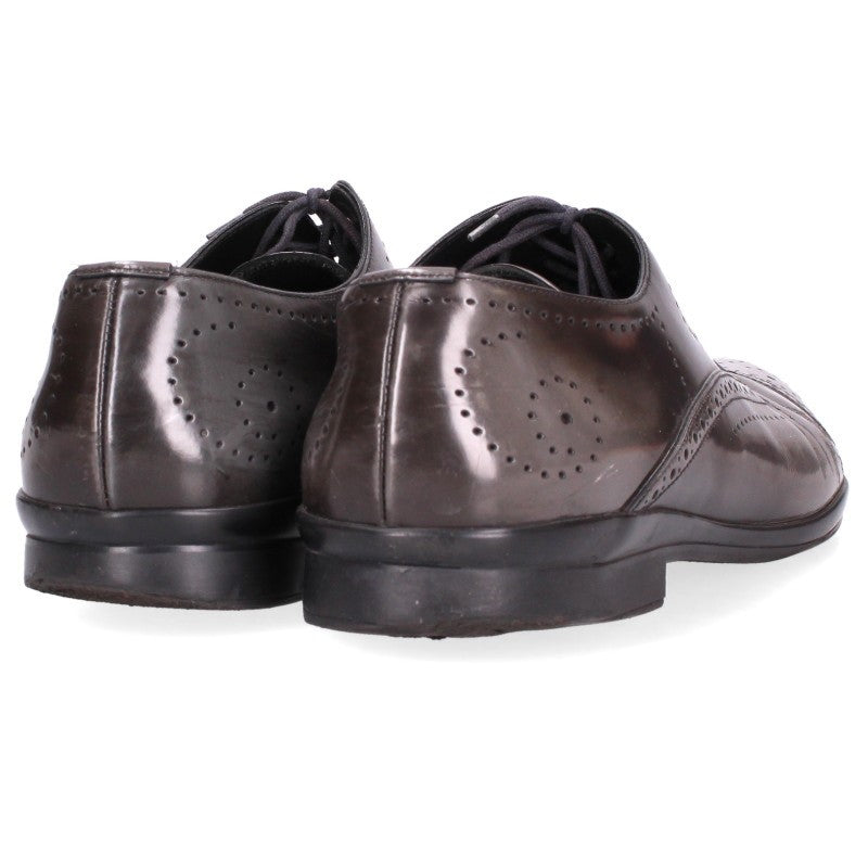 PRADA Pointed Toe Leather Shoes Brown Size 8