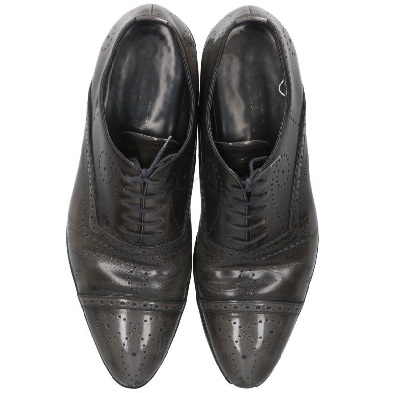PRADA Pointed Toe Leather Shoes Brown Size 8