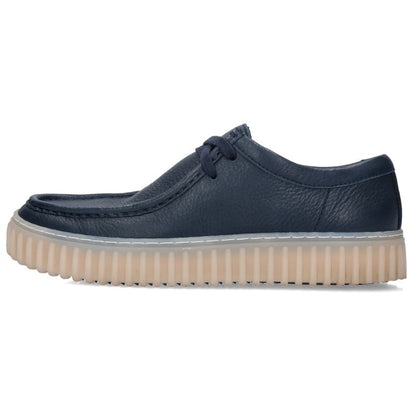 Clarks Torhill Lo Leather Low-Top Sneakers Navy Size 26.5cm