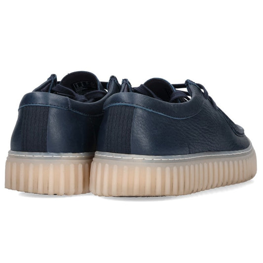 Clarks Torhill Lo Leather Low-Top Sneakers Navy Size 26.5cm